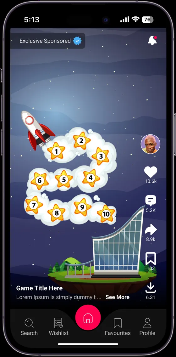 BingePlay game feed